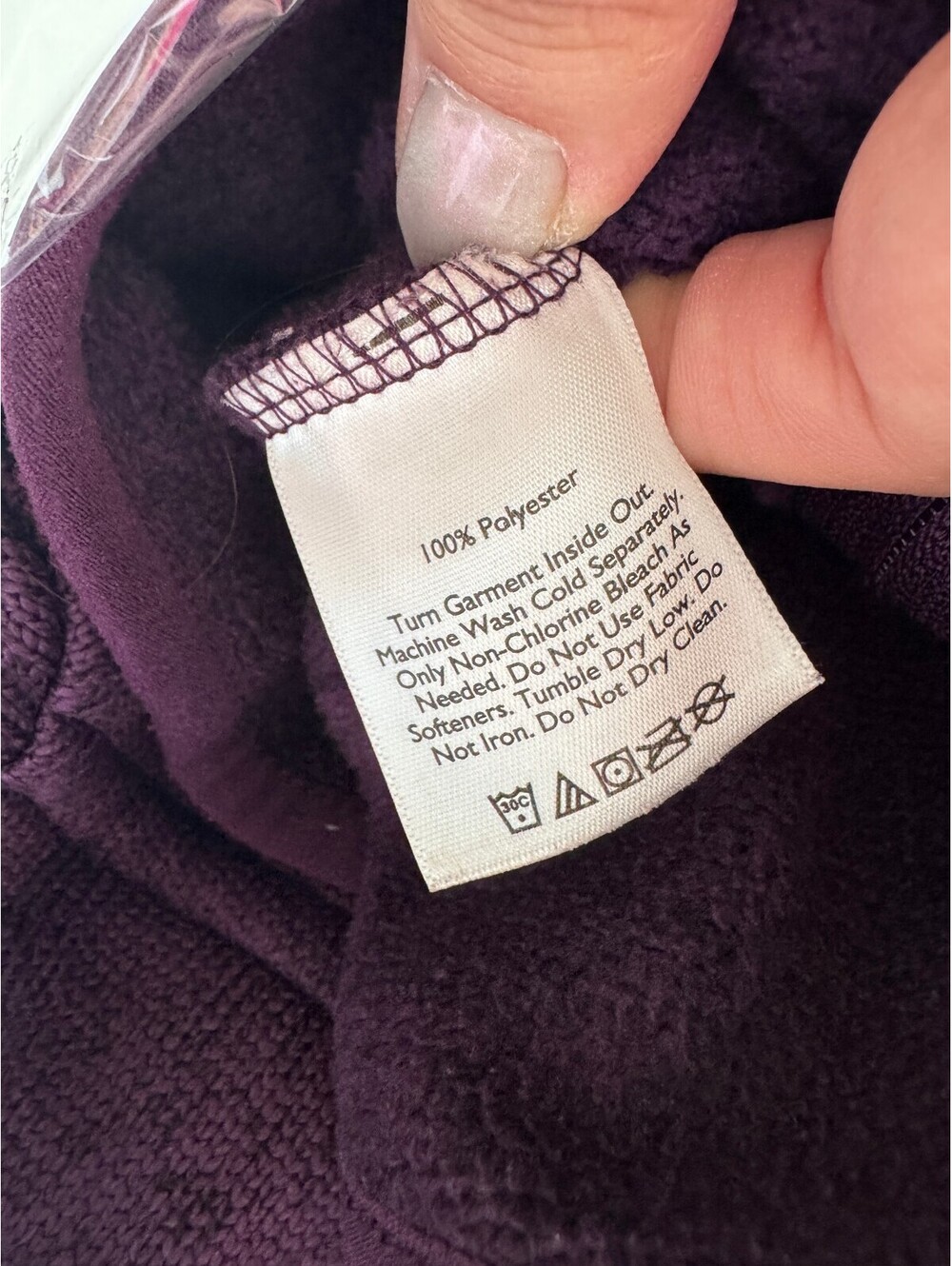 Eddie Bauer Radiator Fleece Jacket Women XS Purple Full Zip Mock Neck Outdoor - Picture 10 of 11